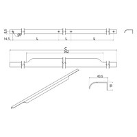 Ручка мебельная накладная алюм. LINEA-768/797 черный матовый AKS 73890
