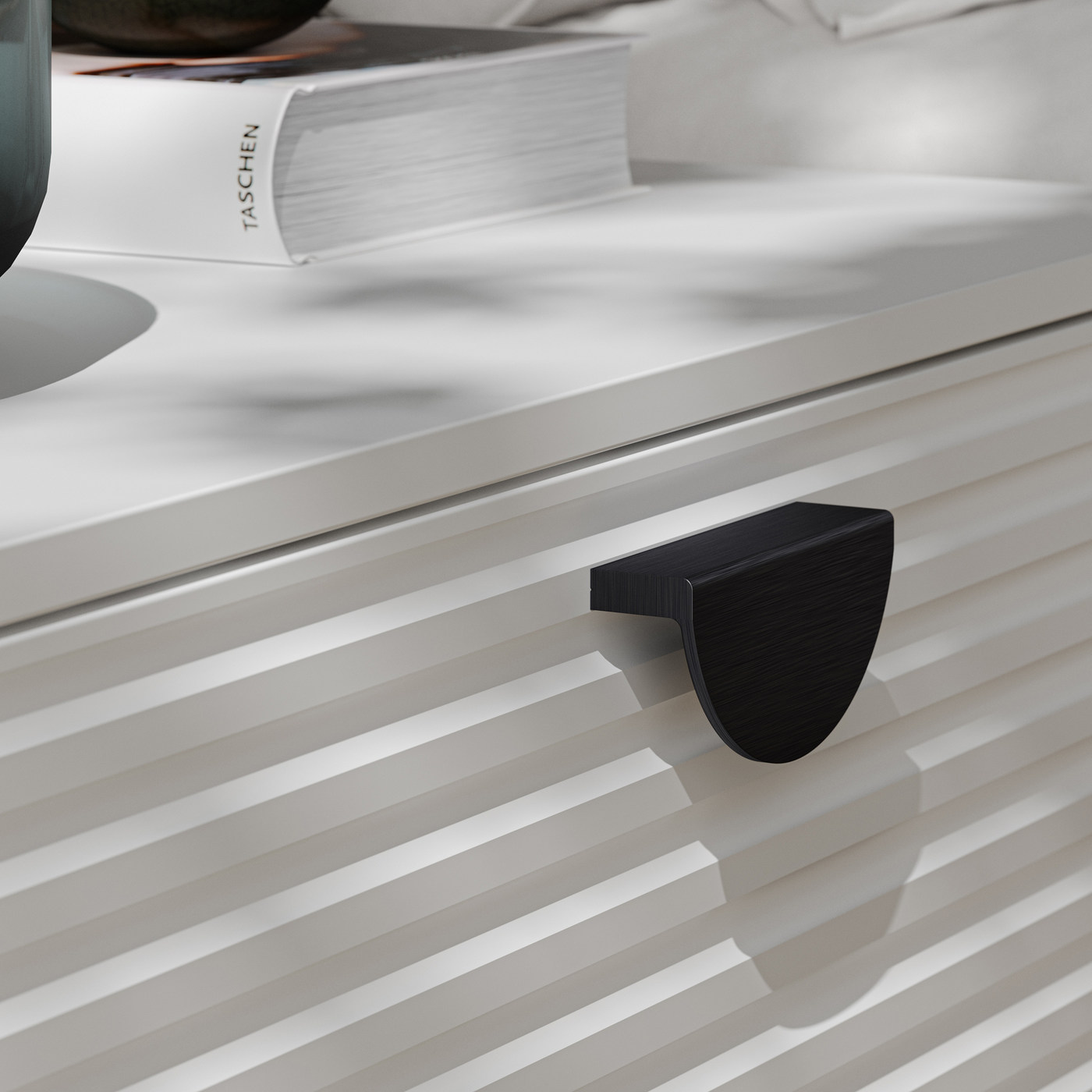 Ручка мебельная скоба алюм. FUN 64 черный матовый брашированный AKS 95396