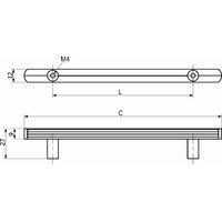 Ручка мебельная скоба алюм. GAME 128 графит AKS 89368