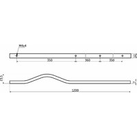 Ручка мебельная скоба алюм. MELISA 1060/1200 черный матовый AKS 104210