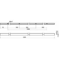 Ручка мебельная скоба алюм. PIANO 1068/1200 черный матовый тип 2 AKS 103661