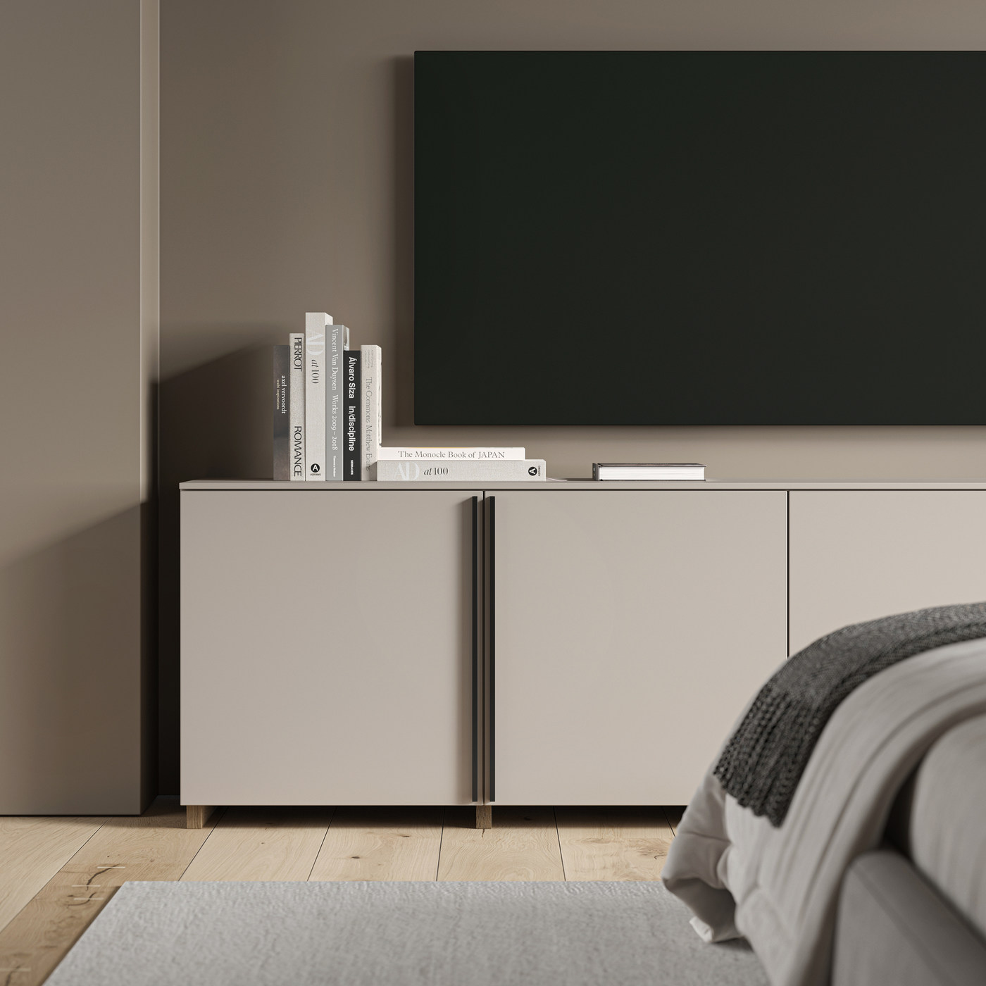 Ручка мебельная скоба алюм. PIANO 512/600 черный матовый тип 2 AKS 103662