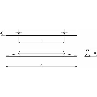 Ручка мебельная скоба алюм. STELLS 512/597 хром матовый AKS 89381