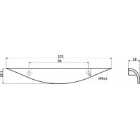 Ручка мебельная скоба мет. AVOCADO 96 сатин AKS 89337