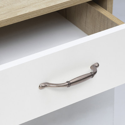 Ручка мебельная скоба мет. AVRORA 128 античный никель AKS 62295