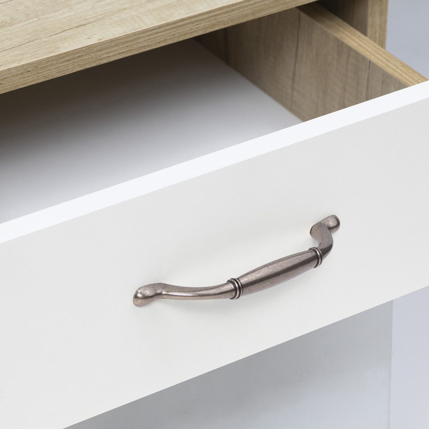 Ручка мебельная скоба мет. AVRORA 128 античный никель AKS 62295