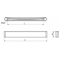 Ручка мебельная скоба мет. BELLINI 128 брашированное золото AKS 104134