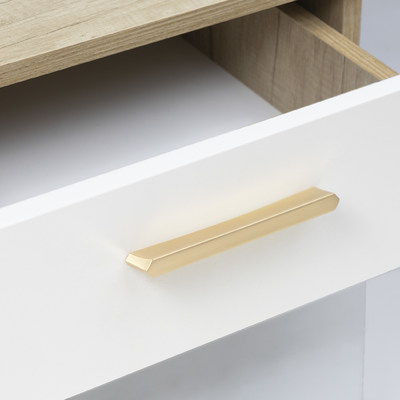 Ручка мебельная скоба мет. BELLINI 128 брашированное золото AKS 104134