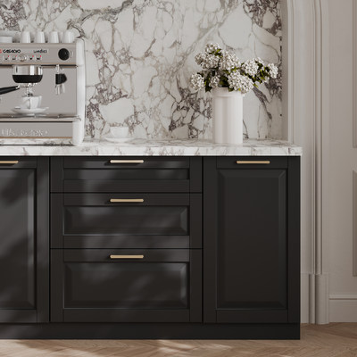 Ручка мебельная скоба мет. BELLINI 128 брашированное золото AKS 104134