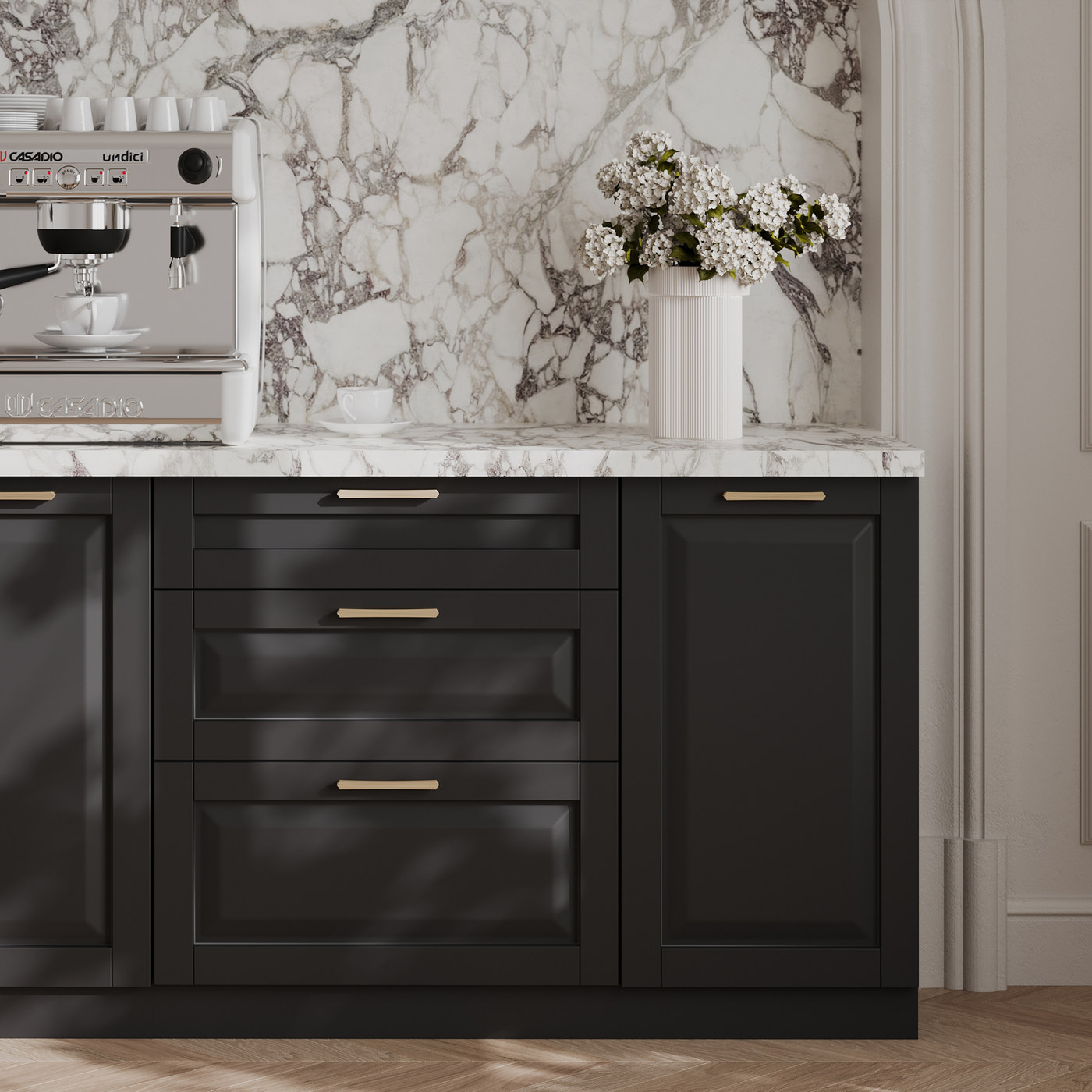 Ручка мебельная скоба мет. BELLINI 128 брашированное золото AKS 104134