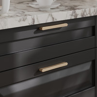 Ручка мебельная скоба мет. BELLINI 128 брашированное золото AKS 104134