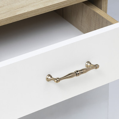 Ручка мебельная скоба мет. EVA 128 античная латунь AKS 89404