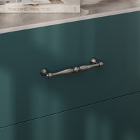 Ручка мебельная скоба мет. EVA 128 античная латунь AKS 89404