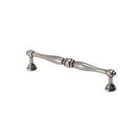 Ручка мебельная скоба мет. EVA 128 античное серебро AKS 89403