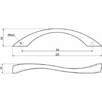 Ручка мебельная скоба мет. FLEXO 96 хром матовый AKS 93721