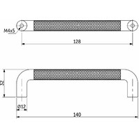 Ручка мебельная скоба мет. FLUID 128 графит AKS 103276