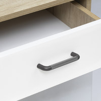 Ручка мебельная скоба мет. FLUID 128 графит AKS 103276