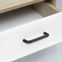 Ручка мебельная скоба мет. FLUID 128 черный матовый AKS 103277