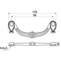 Ручка мебельная скоба мет. FLY 96 старое золото AKS 45304