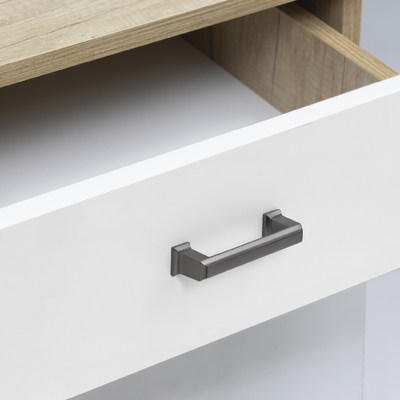 Ручка мебельная скоба мет. IONIKA 128 шлифованный титан AKS 56918