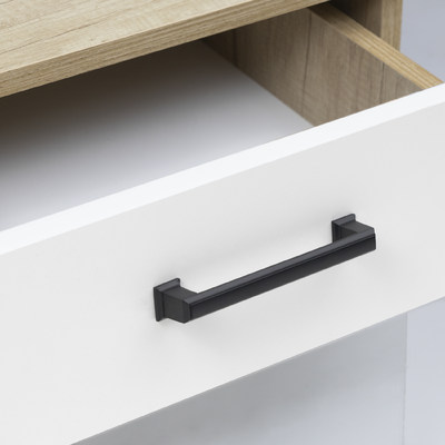 Ручка мебельная скоба мет. IONIKA 128 черный матовый AKS 95690