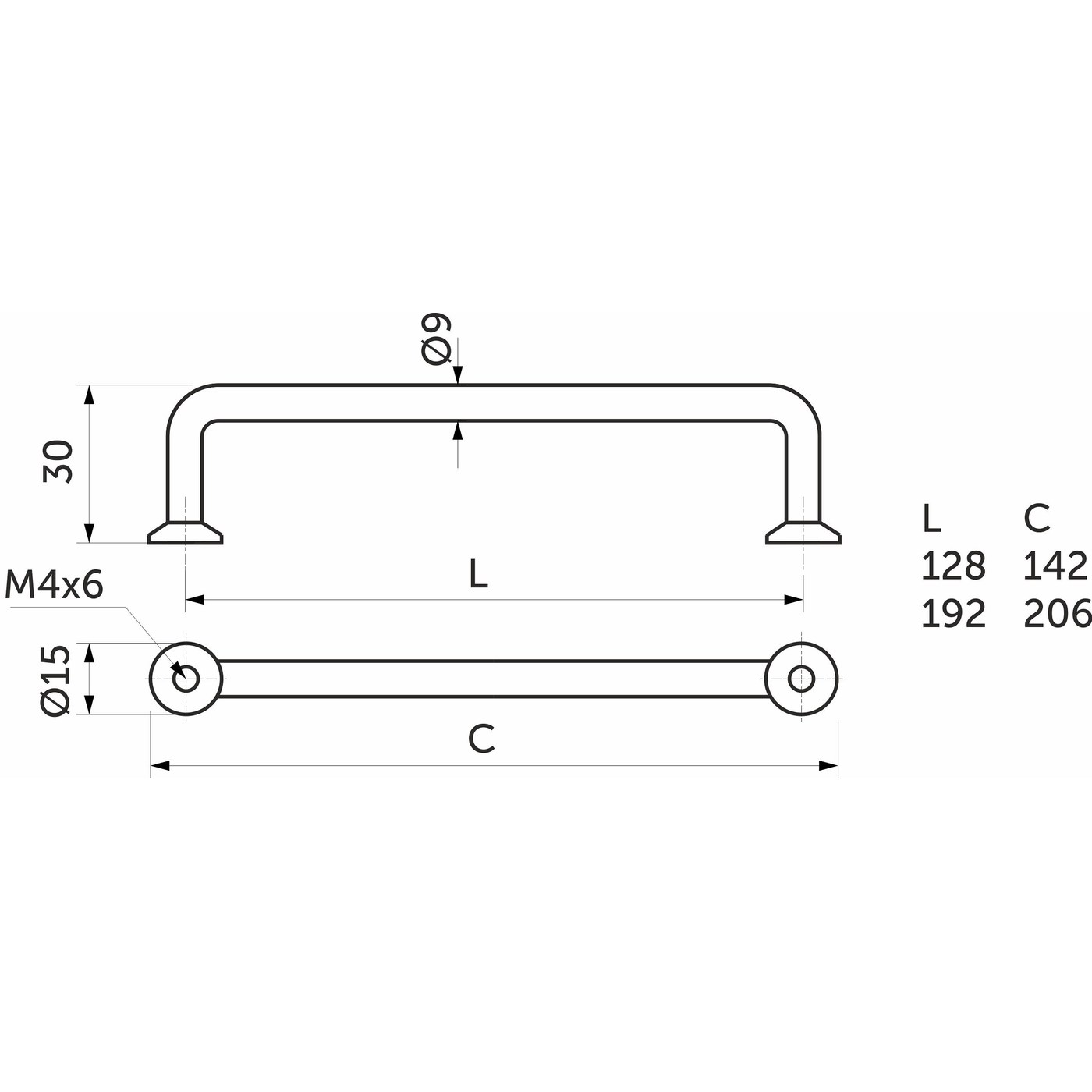 Ручка мебельная скоба мет. LOFT 128 брашированное золото AKS 62200
