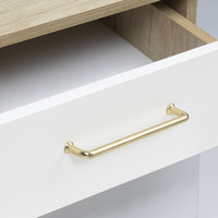 Ручка мебельная скоба мет. LOFT 128 брашированное золото AKS 62200