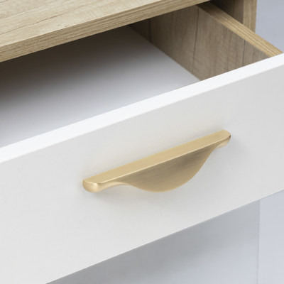 Ручка мебельная скоба мет. METAX 128 брашированное золото AKS 104152