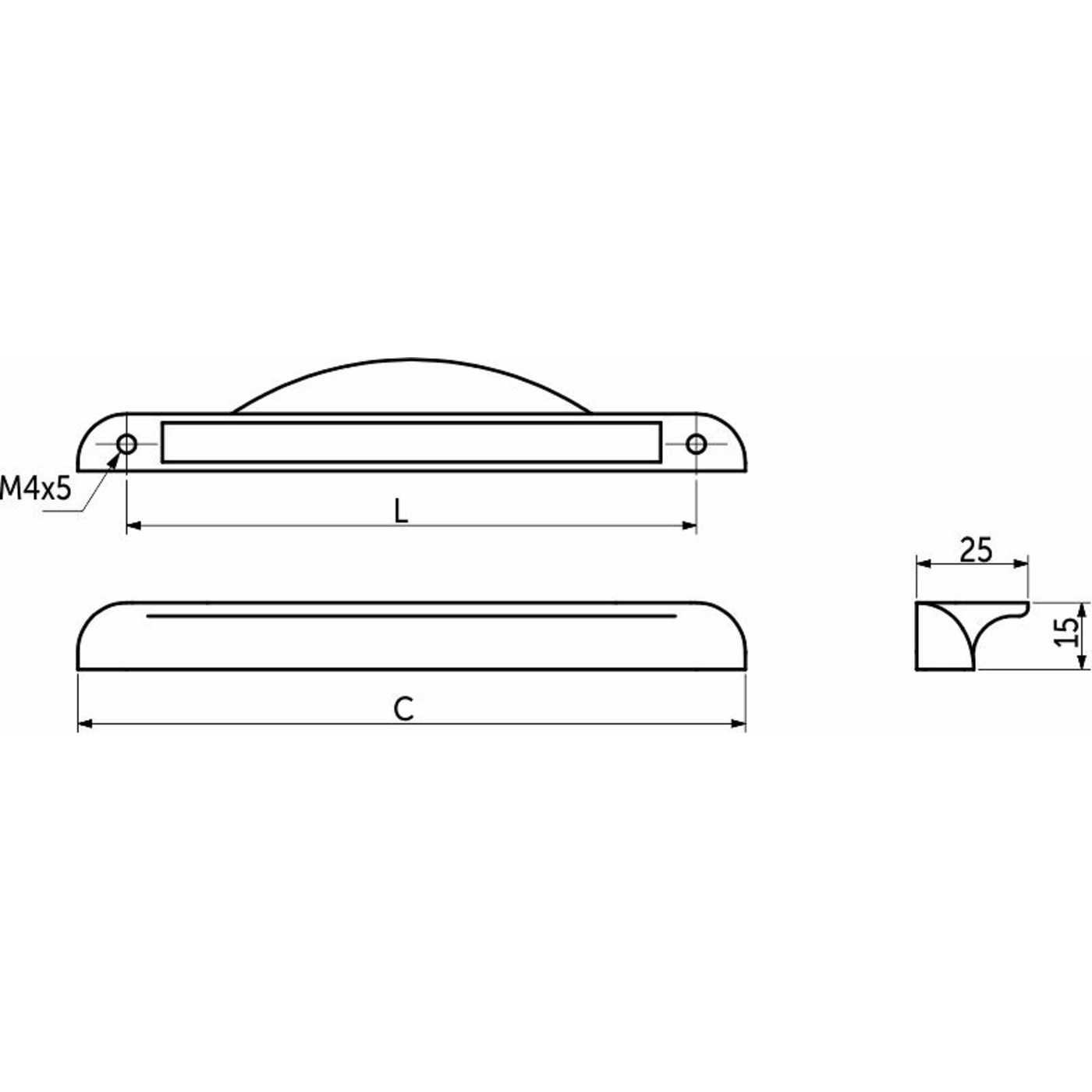 Ручка мебельная скоба мет. METAX 128 черный матовый AKS 104153