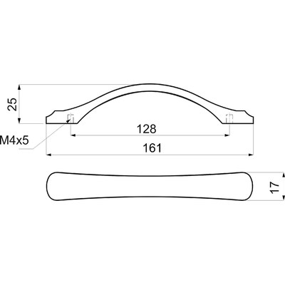 Ручка мебельная скоба мет. NEO 128 черный матовый AKS 53015