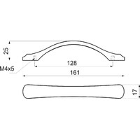 Ручка мебельная скоба мет. NEO 128 черный матовый AKS 53015
