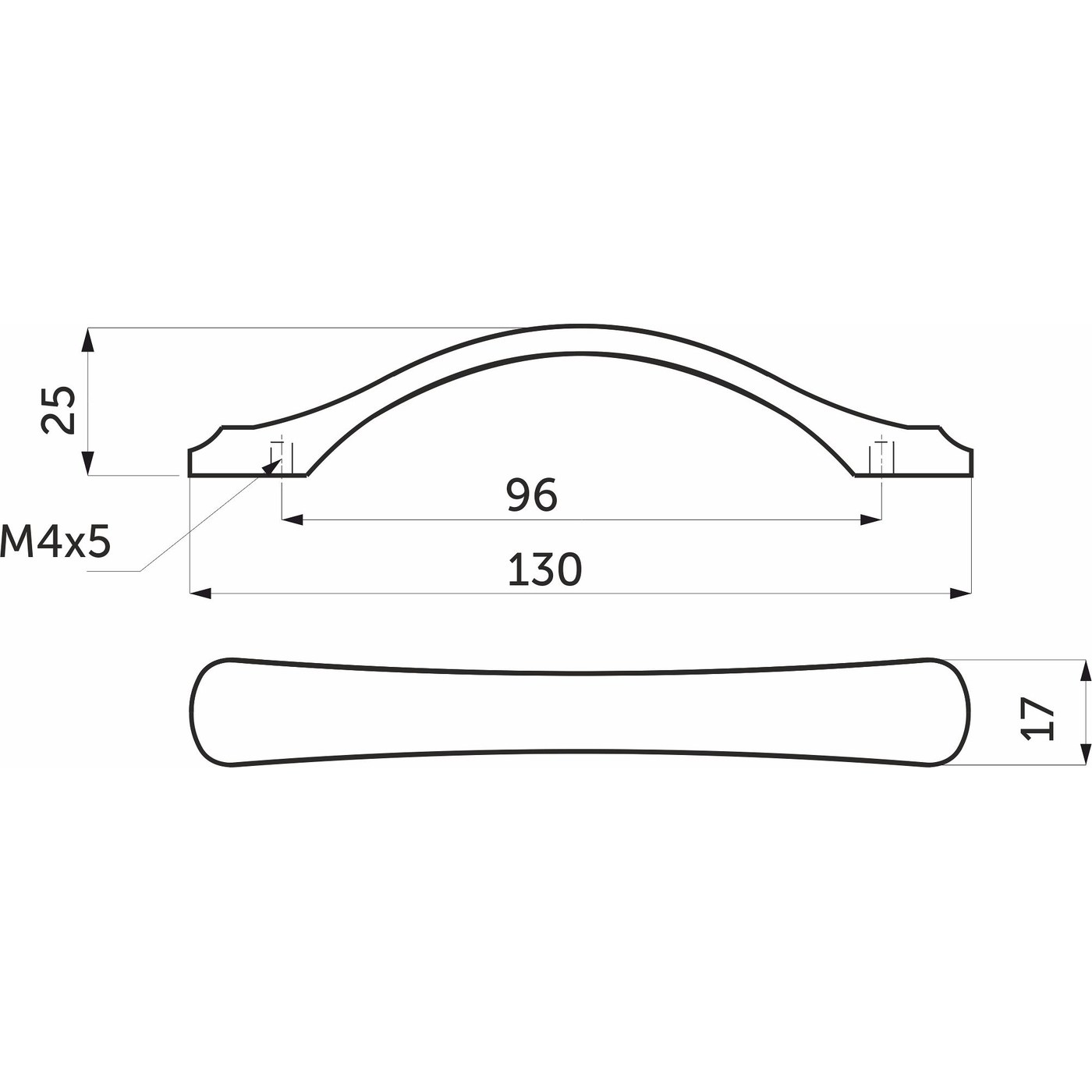 Ручка мебельная скоба мет. NEO 96 черный матовый AKS 53086