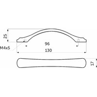 Ручка мебельная скоба мет. NEO 96 черный матовый AKS 53086