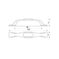 Ручка мебельная скоба мет. OREO 96 черный матовый+белый AKS 53094