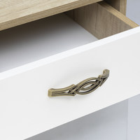 Ручка мебельная скоба мет. PALAZZO 128 античная латунь AKS 81193