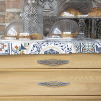 Ручка мебельная скоба мет. PALAZZO 128 античная латунь AKS 81193