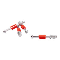 Шток эксцентрика 7*34 (45) мм с пластиковой красной муфтойм (1уп100 шт) AKS 66370