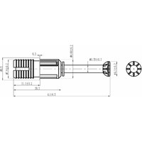 Шток эксцентрика распорный 8*34(42)мм (1уп10 шт) AKS 61726