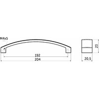 Ручка мебельная скоба мет. Rio 192 черный матовый AKS 63175