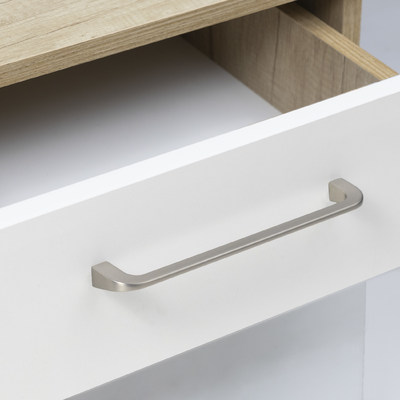 Ручка мебельная скоба мет. SAMBA 192 шлифованная сталь AKS 104217