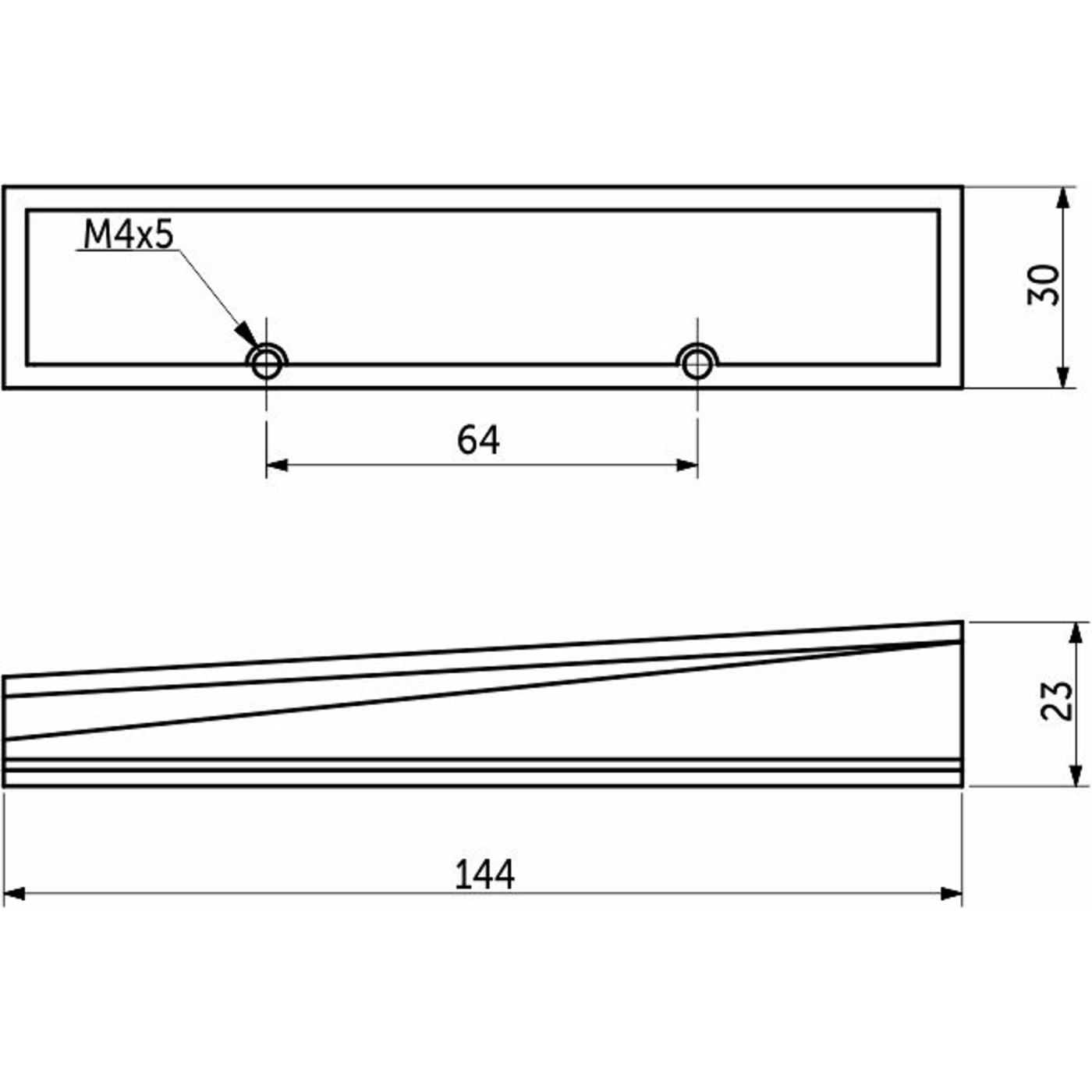 Ручка мебельная скоба мет. SANGRITA 64 черный матовый AKS 104242