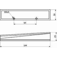 Ручка мебельная скоба мет. SANGRITA 64 черный матовый AKS 104242