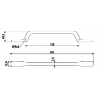 Ручка мебельная скоба мет. SIGN 128 хром AKS 59482