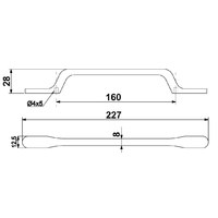 Ручка мебельная скоба мет. SIGN 160 черный AKS 59479