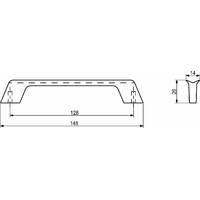 Ручка мебельная скоба мет. TECHNO line 128 инокс AKS 59117