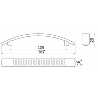 Ручка мебельная скоба мет. UN87 128 хром матовый AKS 23482