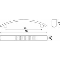 Ручка мебельная скоба мет. UN87 96 хром AKS 81259