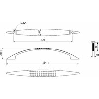 Ручка мебельная скоба мет. UN88 128 хром матовый AKS 23484