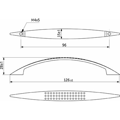 Ручка мебельная скоба мет. UN88 96 хром AKS 81260