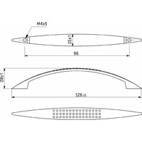 Ручка мебельная скоба мет. UN88 96 хром AKS 81260